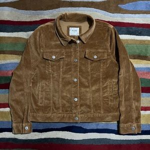 Mudd Women's Brown Corduroy Button Up Short Jacket  Sz XL